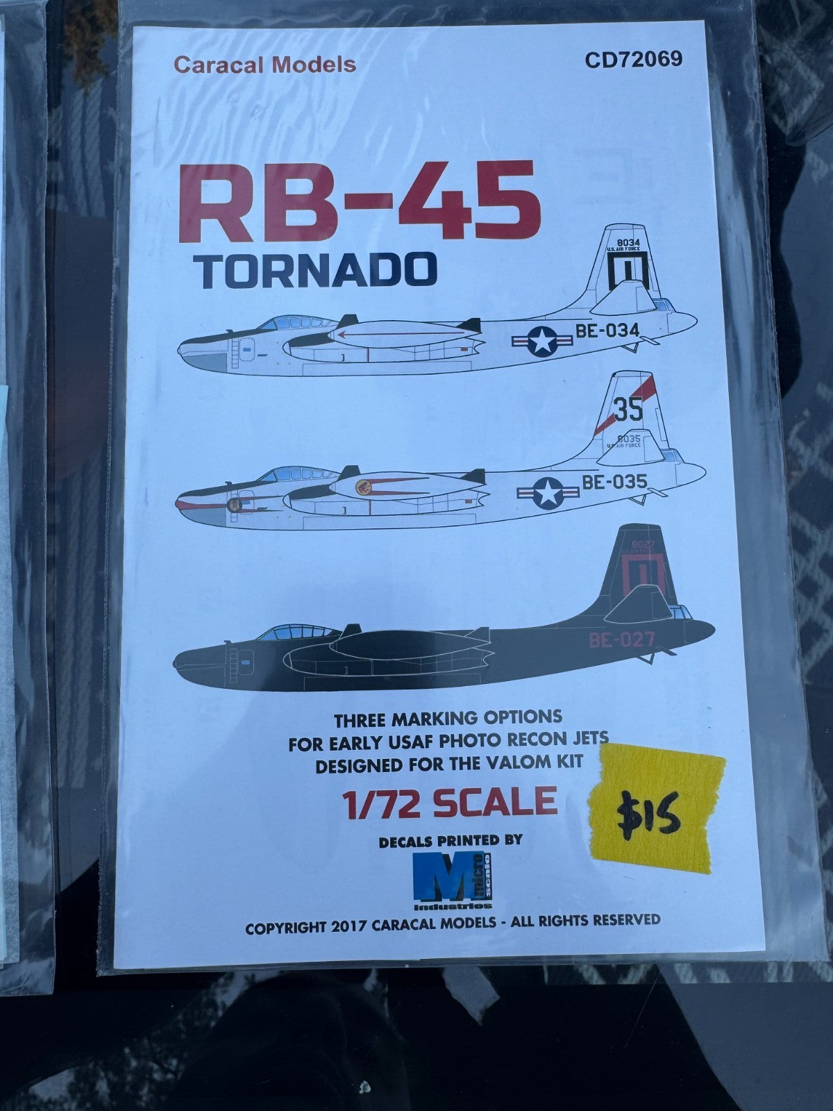Caracal Models RB-45 Tornado 1/72 Scale #CD720069