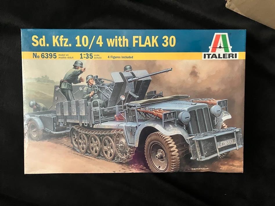 ITALERI Sd. Kfz. 10/4 with Flak 30 Model Kit 1/72 #6395