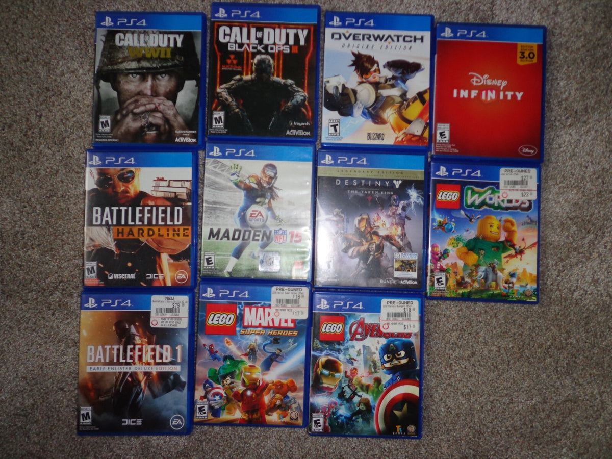 Sony PlayStation 4 500GB Console - Complete w/ Controllers & 11 Games COD