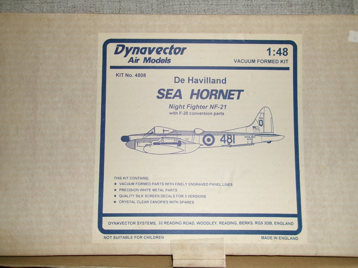 Dynavector De Havilland Sea Hornet 1/48 #4808 Vaccum Formed Plastic Model