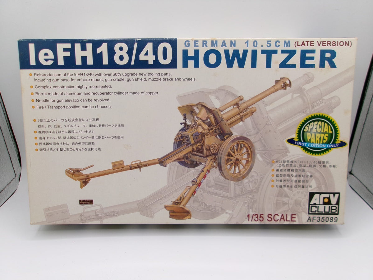 AFV Club German 10.5 CM leFH18/40 Howitzer 1/35 #35089 Tank Model