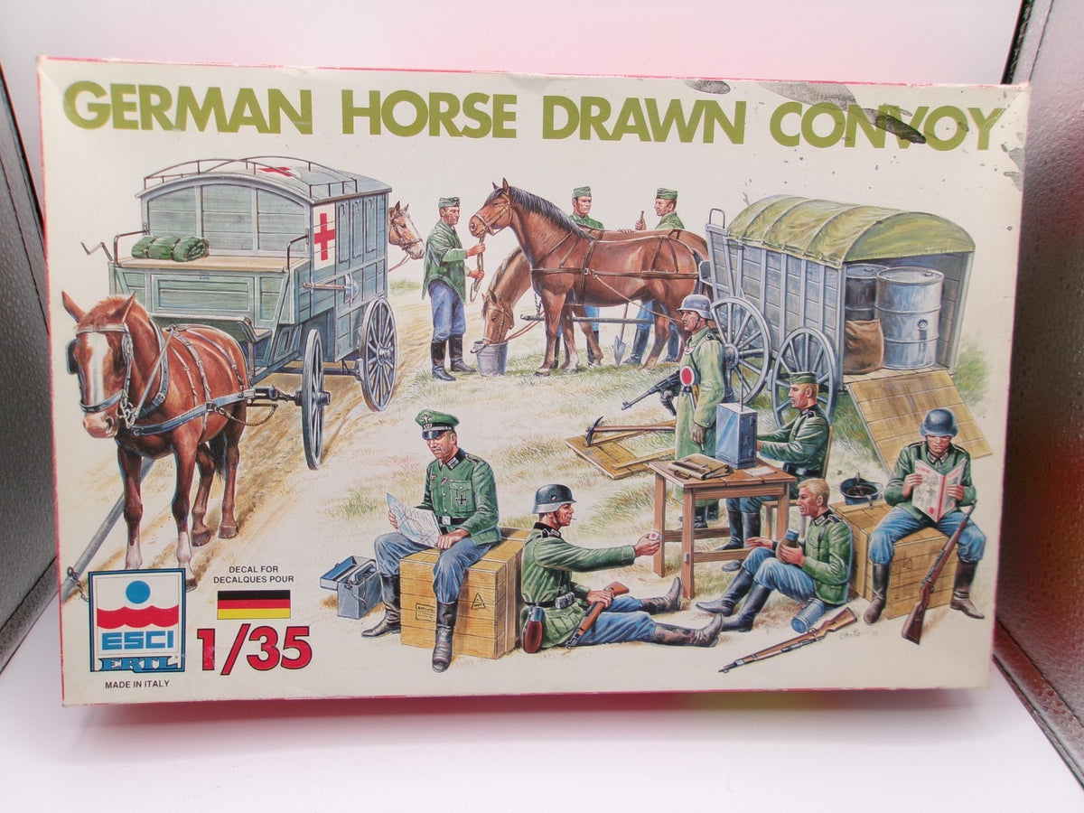 ESCI ERTL German Horse Deawn Convoy 1/35 #5047 Military Model
