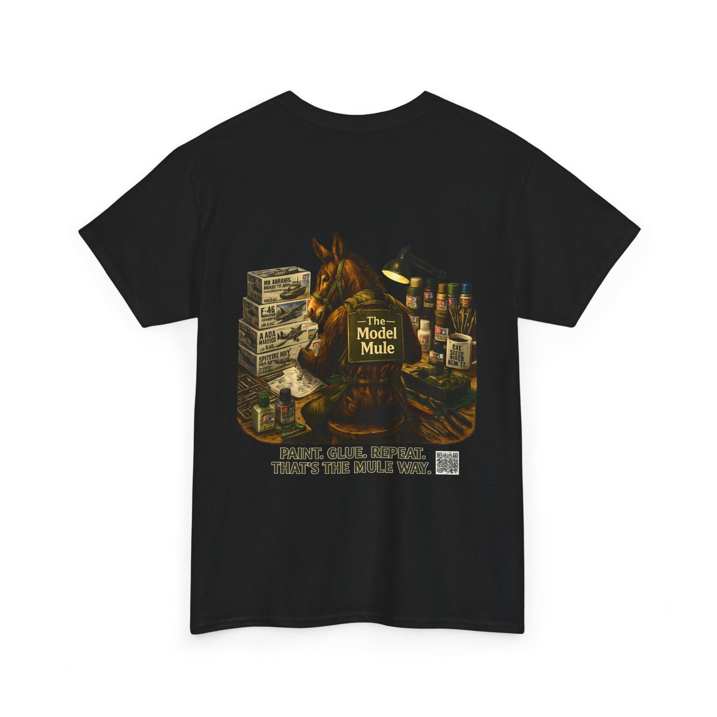 Model Mule T-Shirt — "I Have Models Coming Out My" Hobbyist Model Building Tee