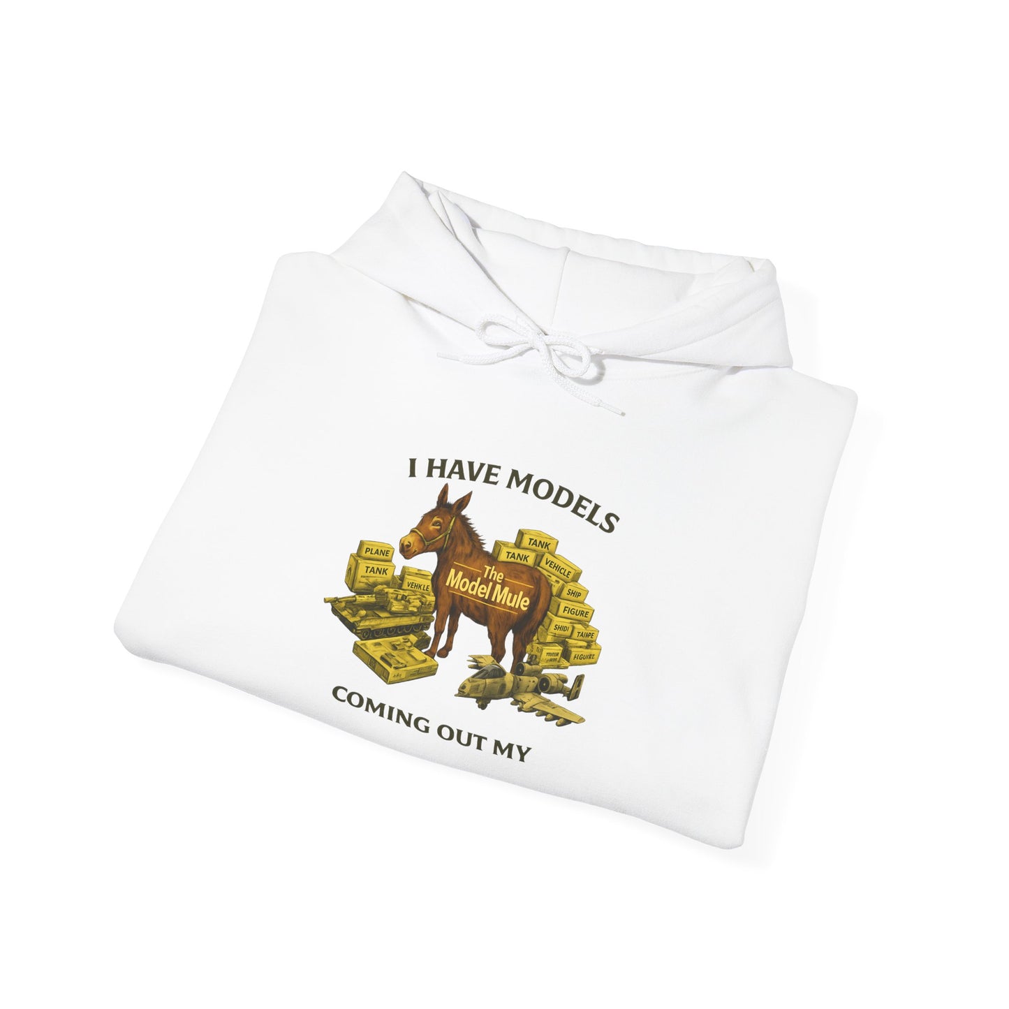 Model Mule Hobbyist Hoodie — 'Paint. Glue. Repeat.' Scale Model Builder Sweatshirt