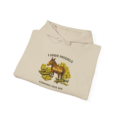 Model Mule Hobbyist Hoodie — 'Paint. Glue. Repeat.' Scale Model Builder Sweatshirt