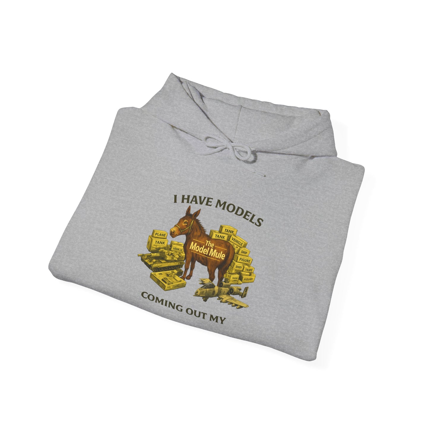 Model Mule Hobbyist Hoodie — 'Paint. Glue. Repeat.' Scale Model Builder Sweatshirt