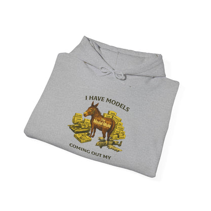 Model Mule Hobbyist Hoodie — 'Paint. Glue. Repeat.' Scale Model Builder Sweatshirt
