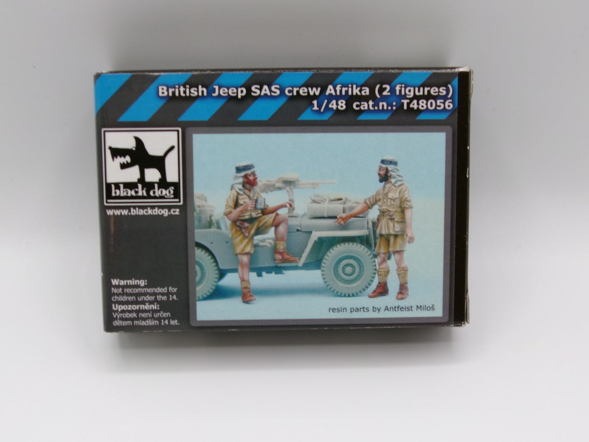 Black Dog British Jeep SAS Crew Afrika 1/48 #T48056