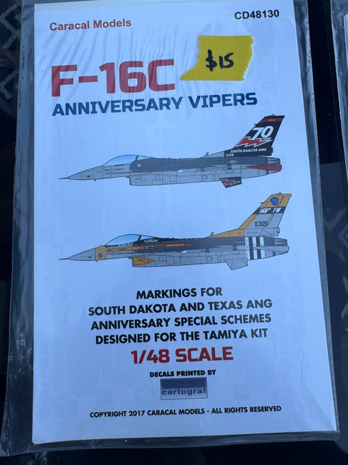 Caracal Models F-16C Anniversary Vipers   1/48 Scale #CD48130