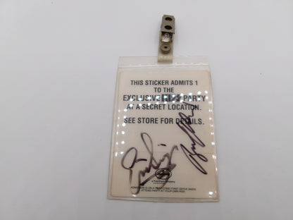 Kiss ALIVE III Tour Back Stage Pass Signed By Eric Singer & Paul Stanley Auto