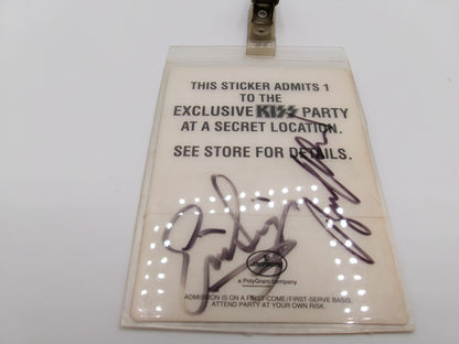 Kiss ALIVE III Tour Back Stage Pass Signed By Eric Singer & Paul Stanley Auto