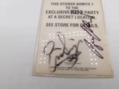 Kiss ALIVE III Tour Back Stage Pass Signed By Eric Singer & Paul Stanley Auto