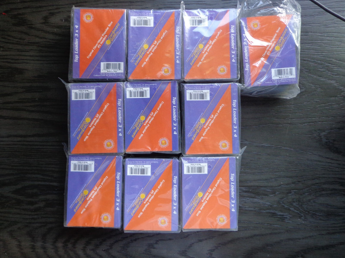Lot of 10, Semi-Rigid Card Holders Pack of 25 Sleeves for Sports Card