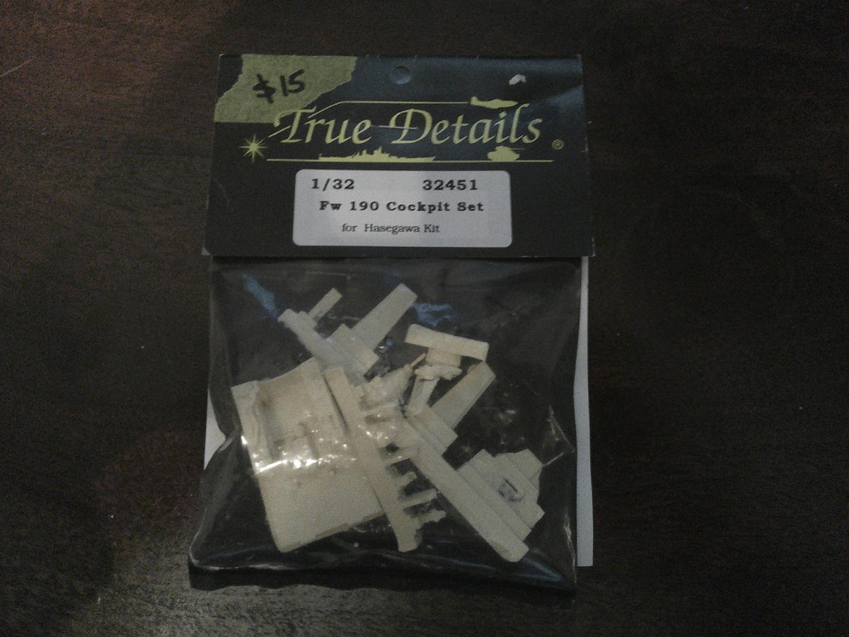 True Detail Fw 190 Cockpit Detail Set Hasegawa  Kit 1/32 #32451