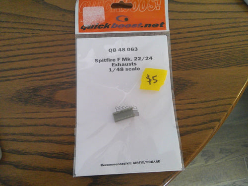 quick boost QB 48 063 Pitfire F Mk. 22/24 exhausts 1/48 scale