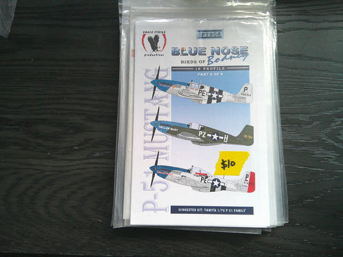 Eagle Strike Blue Nose Birds of Bodney P-51 Pt 2   Decal 1/72 #IP7208