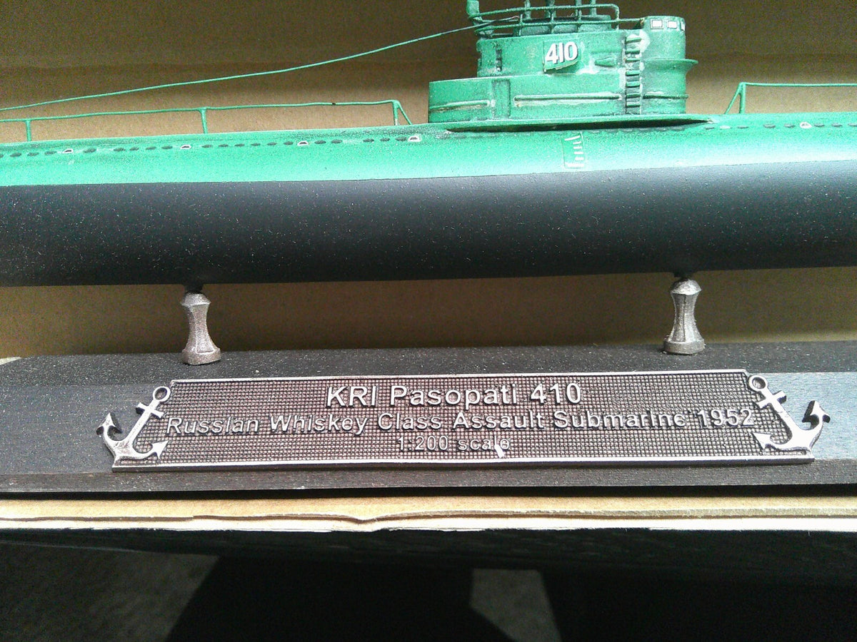 X5 Model Custom Built Minitures KRI Pasopati 410 Submarine Model #1