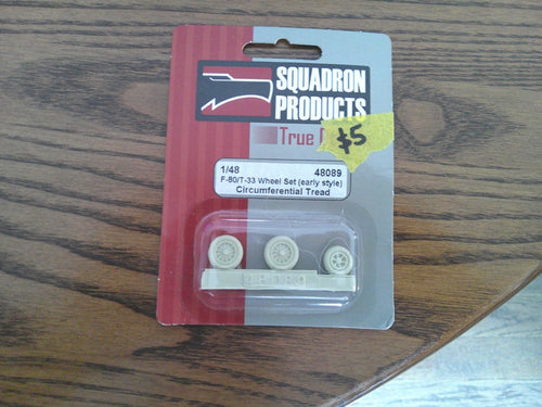 Squadron Products 48089 F-80/T-33 Wheel Set (early style) Circumferential Tread