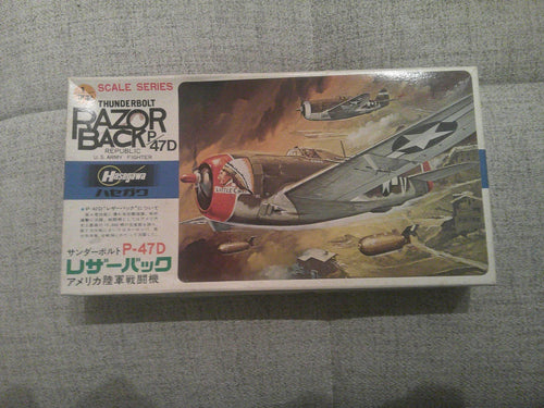 Hasegawa Thunderbolt Razor Back P-47D  1/72 #B007 Plane Model