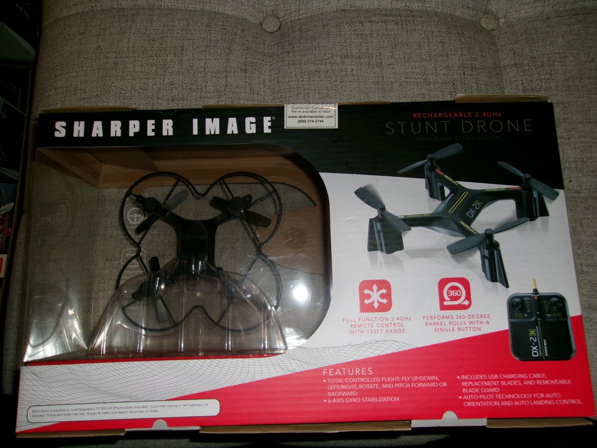 Sharper Image Stunt Drone Rechargeable With Auto Pilot System Brand New