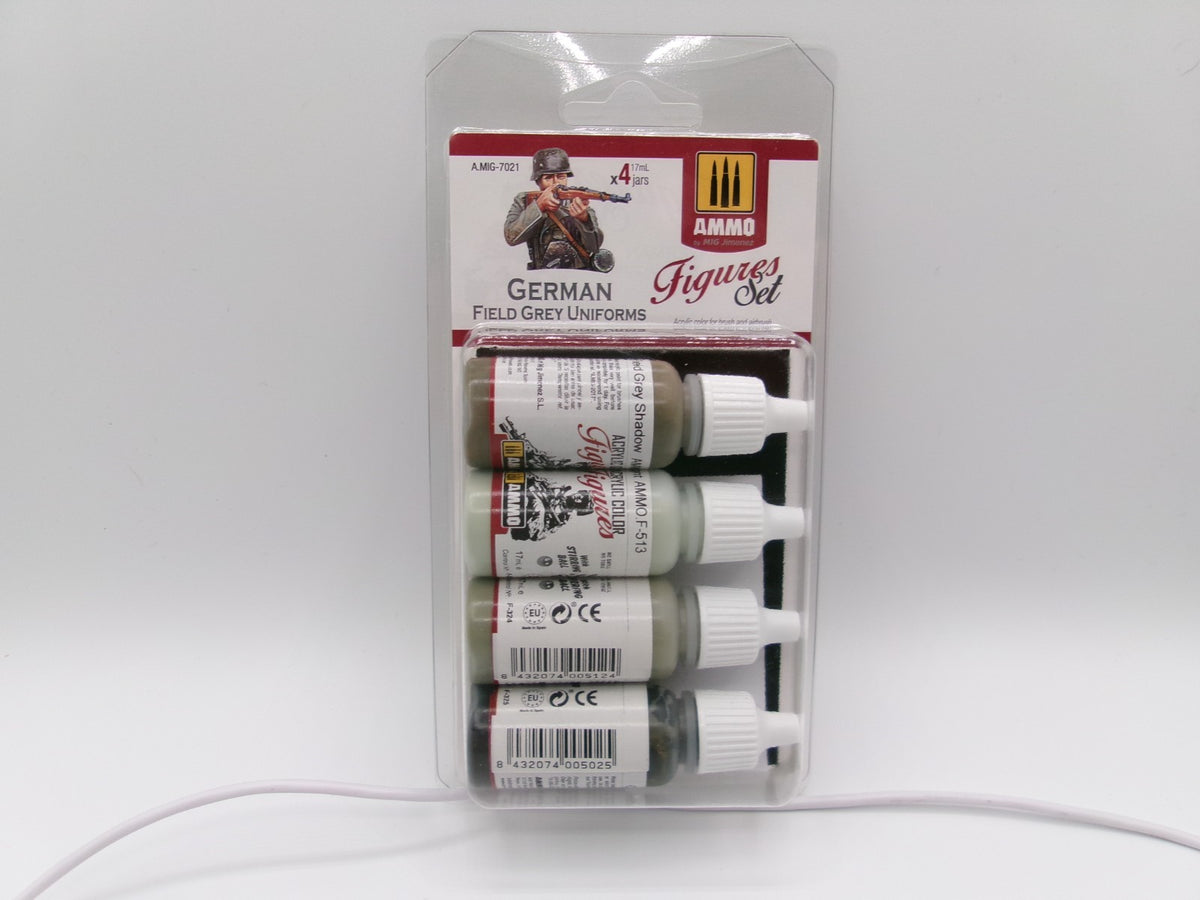 MIG Ammo German Field Grey Uniforms Figures Paint Set #7021