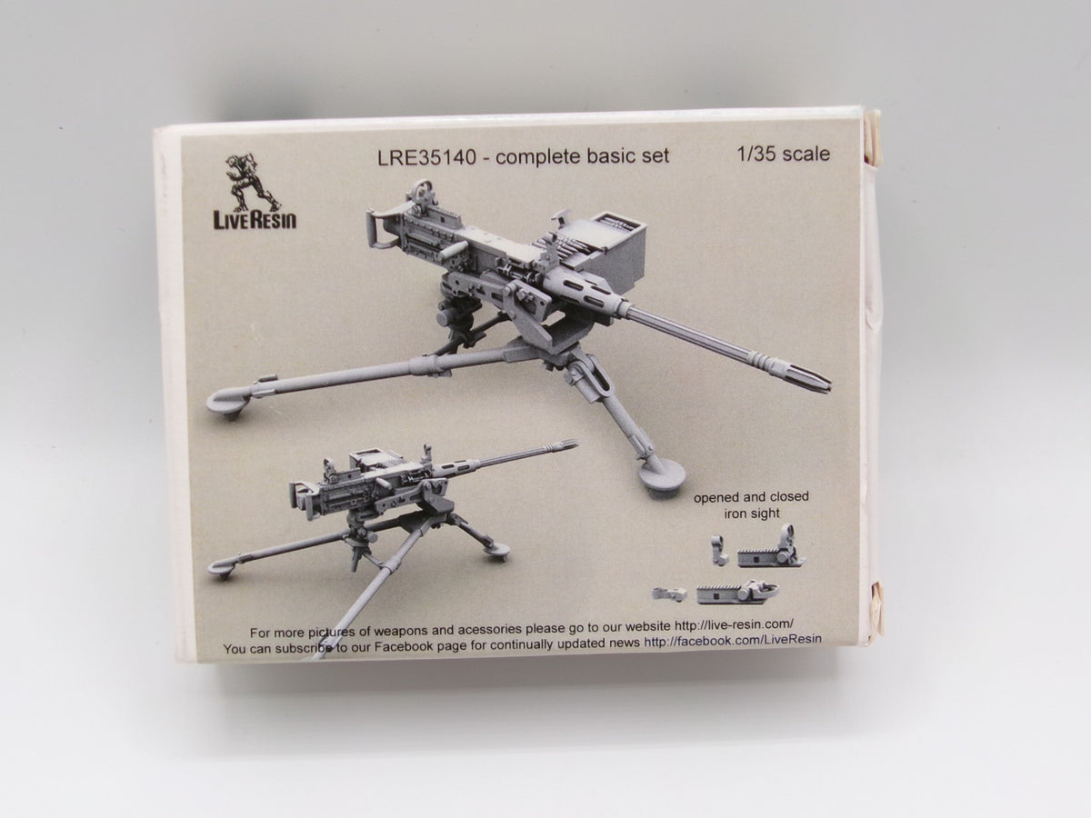 Live Resin Dragon M-50 50 Caliber Machine Gun on M3 Tripod 1/35 #LRE35140