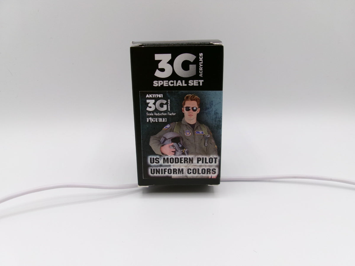 AK Model3 3G Acrylics Set US Modern Pilot Uniform Colors