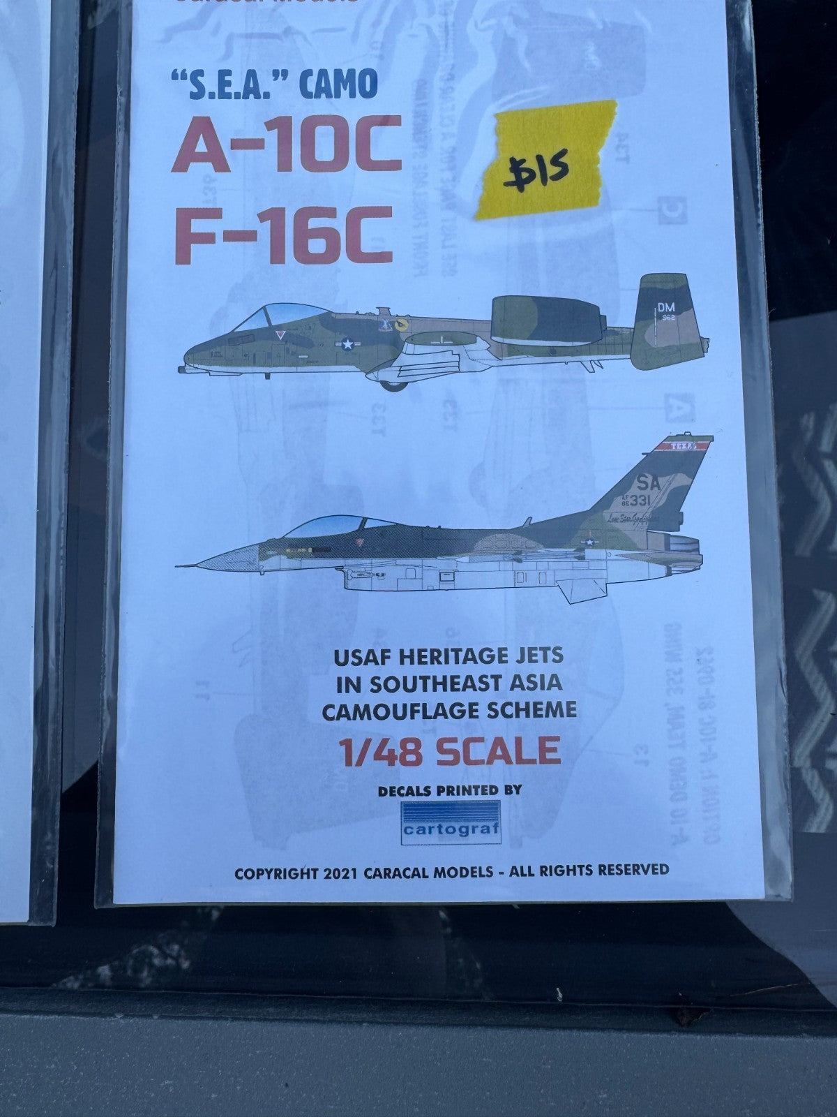 Caracal Models S.E.A. Camo A-10C F-16C      1/48 Scale #CD48203