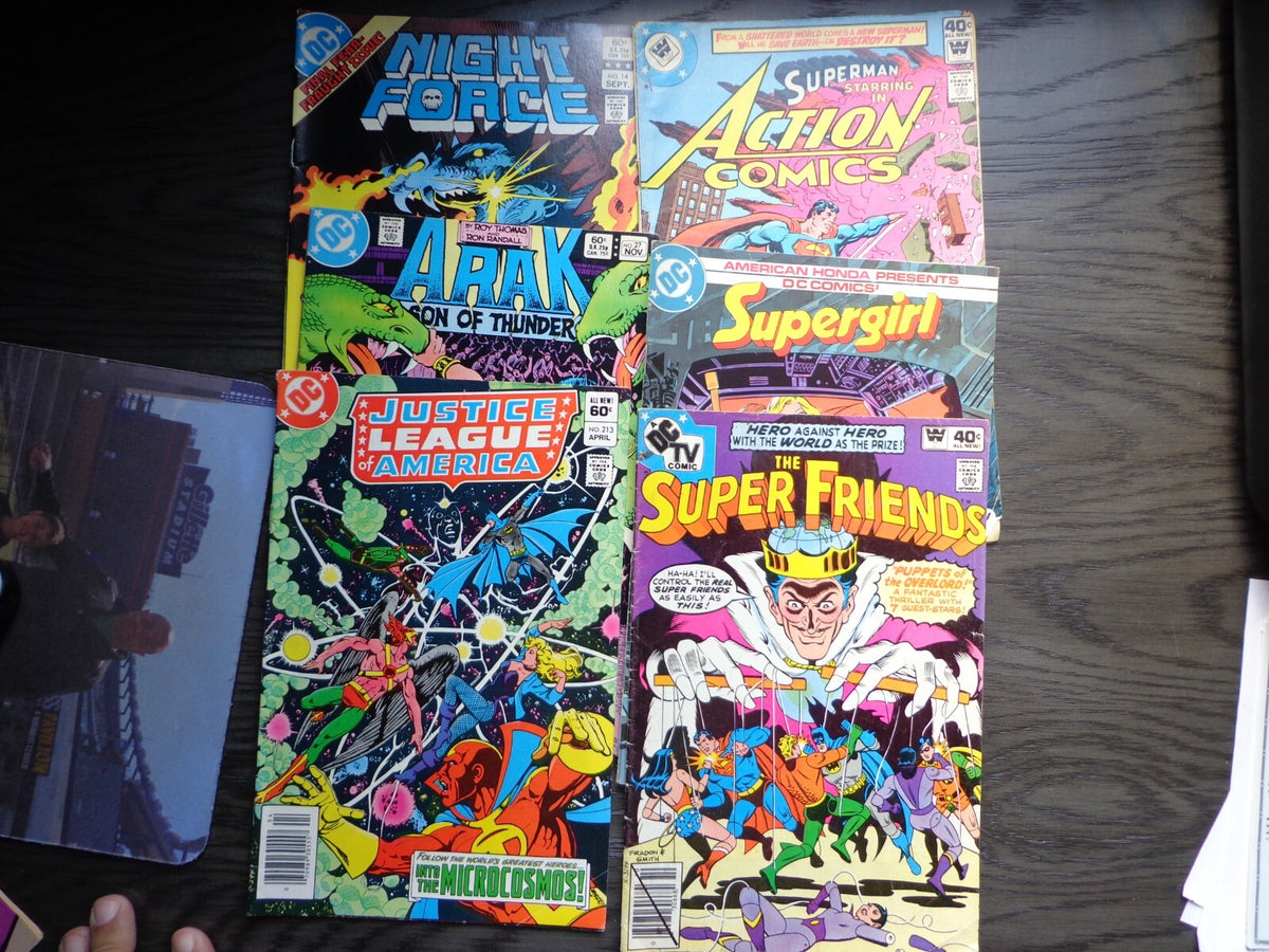 Lot of 6, DC Comics with Superman Night Force Arak Supergirl Justice League