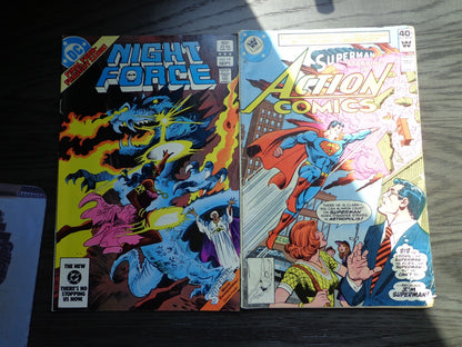 Lot of 6, DC Comics with Superman Night Force Arak Supergirl Justice League