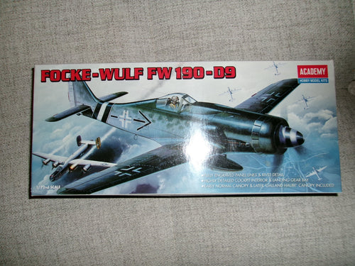 Academy Focke Wulf FW 190-D9 1/72  #1660  Plastic Model