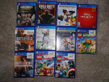 Sony PlayStation 4 500GB Console - Complete w/ Controllers & 11 Games COD