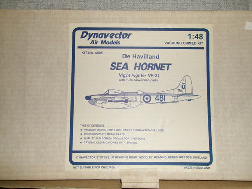 Dynavector De Havilland Sea Hornet  1/48  #4808 Vaccum Formed Plastic Model