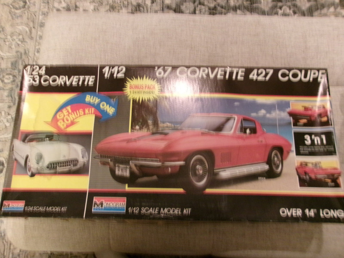 Monogram 3' N 1    1/12 67 Corvette & 1/24 53 Corvette #6089