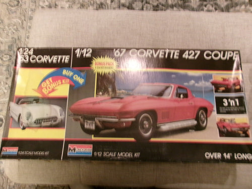 Monogram 3' N 1    1/12 67 Corvette & 1/24 53 Corvette #6089