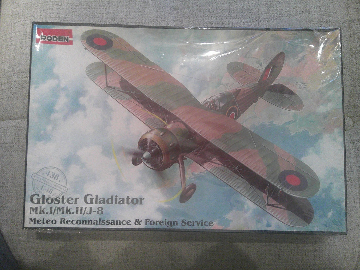 Roden Gloster Gladiator Mk.I / Mk.II/ J-8  1/48  #438 Factory Sealed   Model