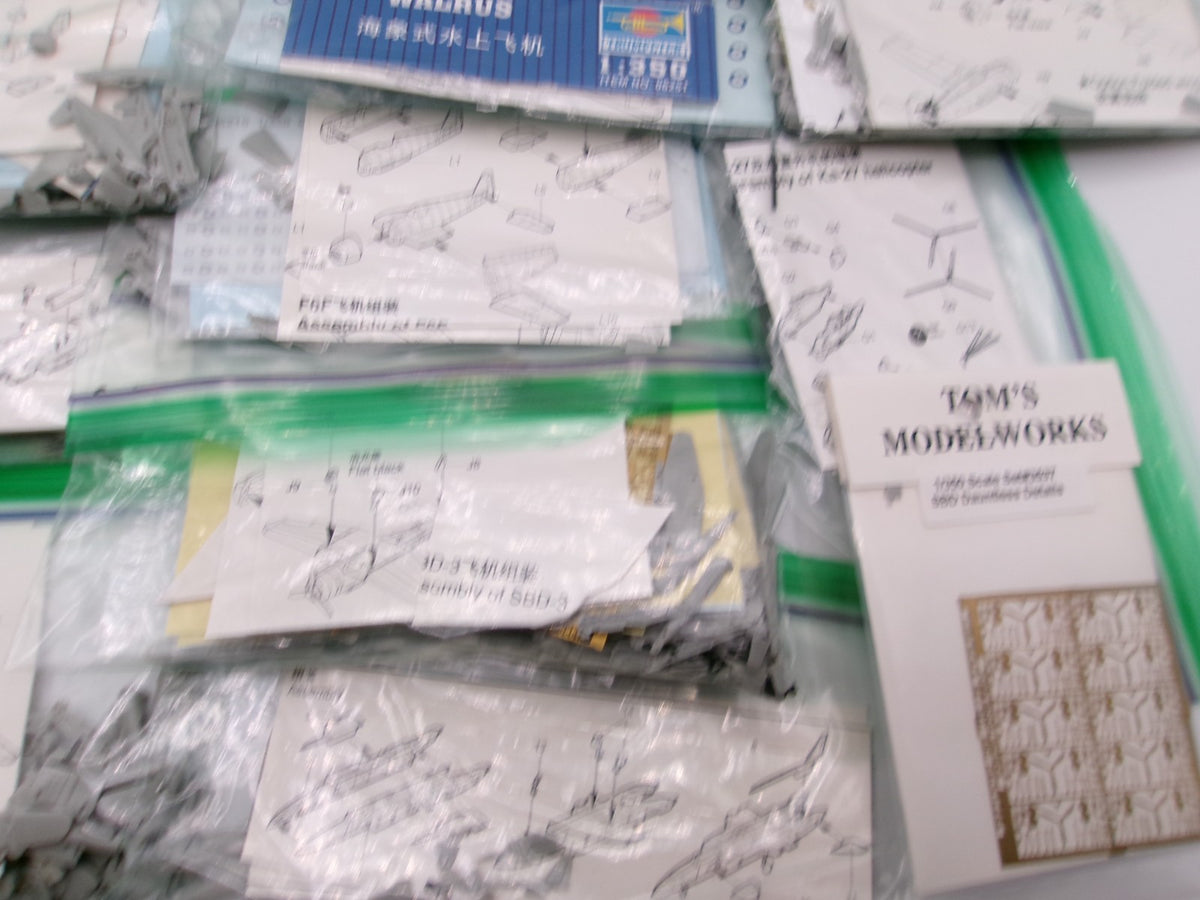 Huge Lot of Trumpeter Aircraft Plane Models 1/350 Seagull, Walrus TBF SBD + More