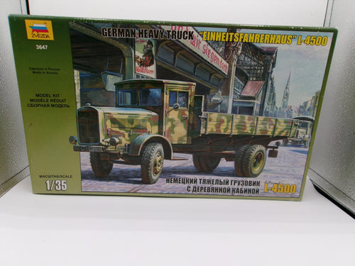 Zvezda German Heavy Truck "Einheitsfahrerhaus" L-4500 1/35 #3647!