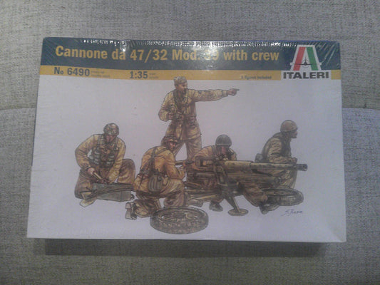 Italeri Cannone da 47/32 Mod. 39 with Crew  1/35 #6490 Factory Sealed Model