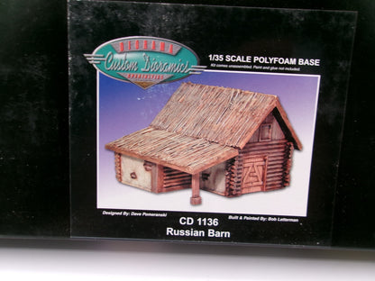Custom Dioramics Russian Barn 1/35 #CD 1136 House Model