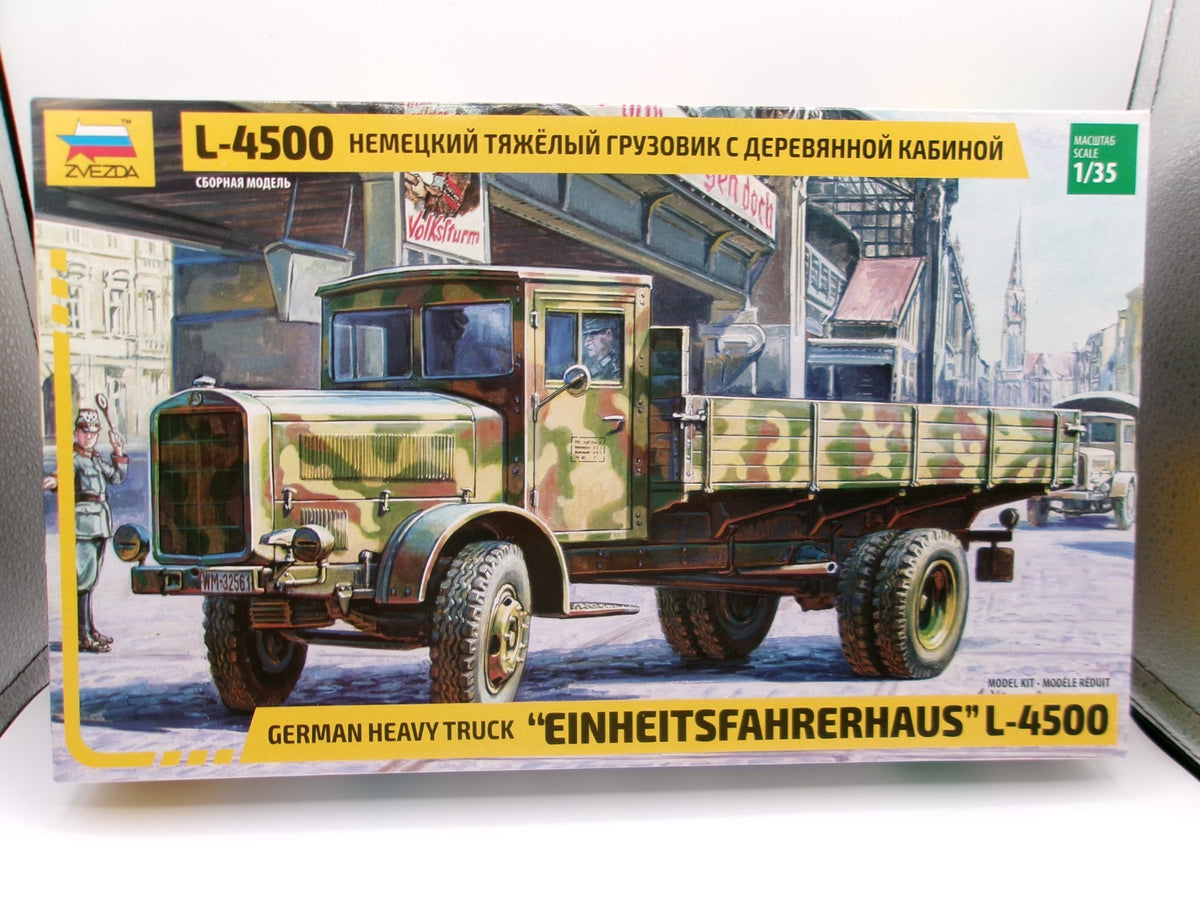 Zvezda German Heavy Truck "Einheitsfahrerhaus" L-4500 1/35 #3647