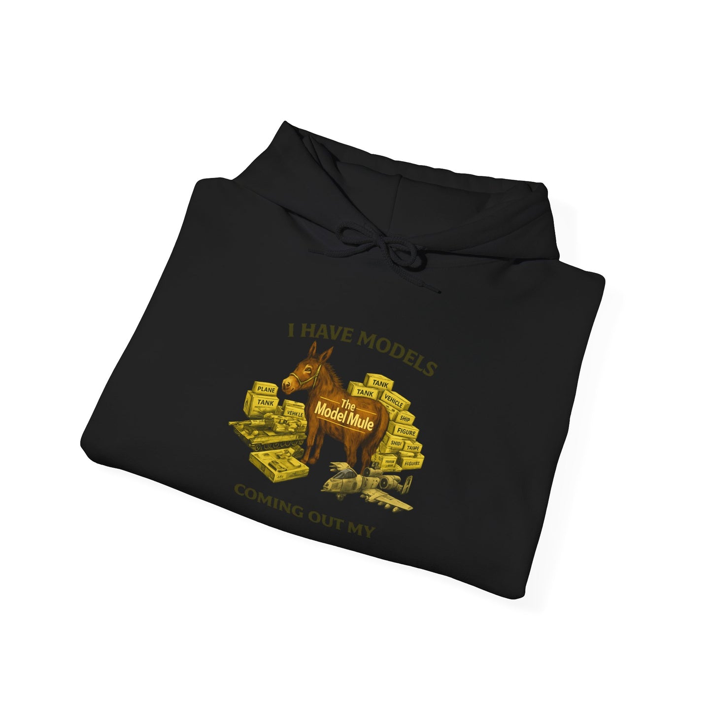 Model Mule Hobbyist Hoodie — 'Paint. Glue. Repeat.' Scale Model Builder Sweatshirt