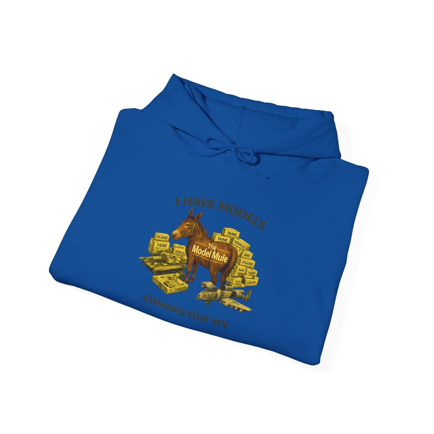 Model Mule Hobbyist Hoodie — 'Paint. Glue. Repeat.' Scale Model Builder Sweatshirt