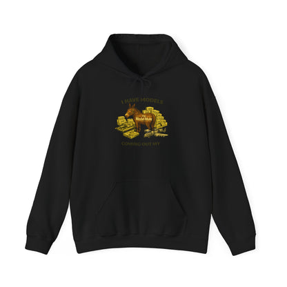 Model Mule Hobbyist Hoodie — 'Paint. Glue. Repeat.' Scale Model Builder Sweatshirt
